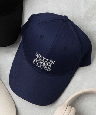 WEGO ロゴ刺繍キャップ ネイビー