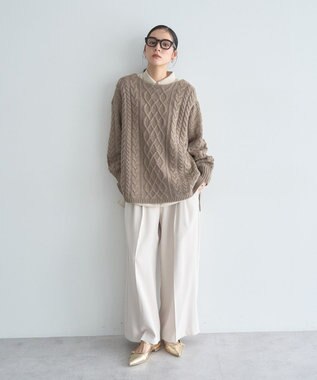 YECCA VECCA スキッパーオーバーシャツ Brown