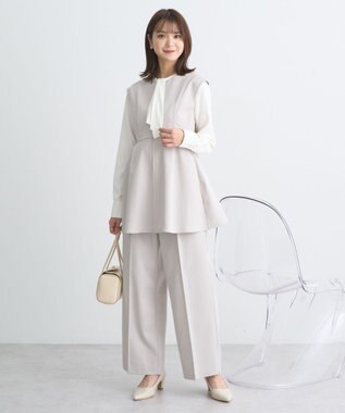 earth music&ecology 2WAYボウタイブラウス オフホワイト