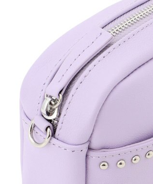 23区 レザー スタッズ ショルダーバッグ ライラック系