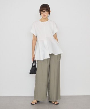 AMERICAN HOLIC アシンメトリーペプラム ドッキングプルオーバー Ivory