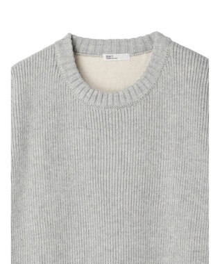 CRAFT STANDARD BOUTIQUE 片畔ニットドッキングチュニック Gray Mixture