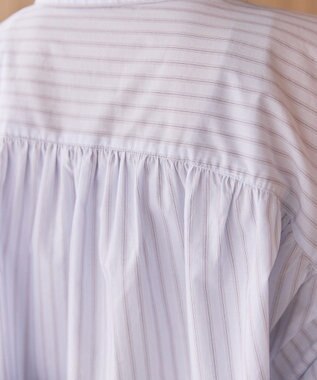 AMERICAN HOLIC 【先行予約】【WEB限定】ギャザーリボンスリーブ半袖シャツ Stripe