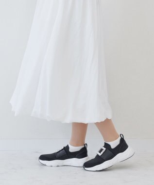 Bridget Birkin 【Bridget Birkin】ビジューバックルニットスニーカー ブラック