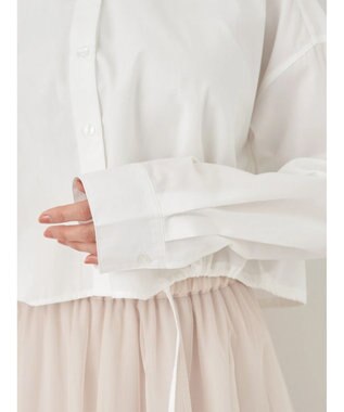 earth music&ecology ドロストヘムショートシャツ Off White