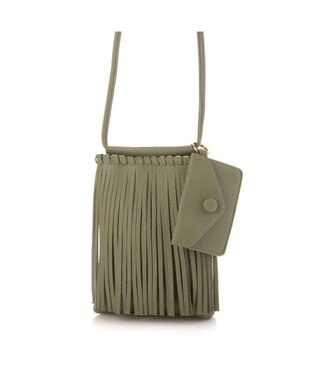 UNBILLION cachecache フリンジディテールスマホショルダー グリーン