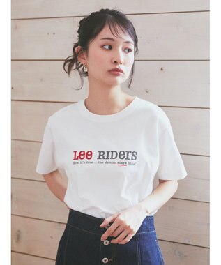 earth music&ecology Ｌｅｅ×ｅ．ｍ．ａ．ｅ　ＬＯＧＯ　Ｈ／Ｓ　ＴＥＥ Off White