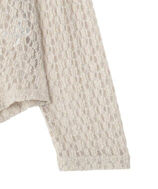 Green Parks 衿付きレースカットプルオーバー Light Gray