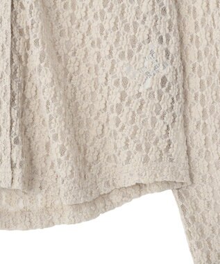 Green Parks 衿付きレースカットプルオーバー Light Gray