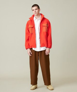 J.PRESS YORK STREET 【UNISEX】フリース フルジップブルゾン オレンジ系