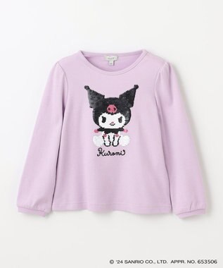 ANY KIDS 【any FAM×サンリオキャラクターズ】ミラクルスパンコール長袖Tシャツ ラベンダー×クロミ