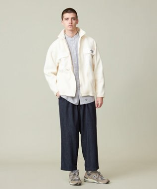 J.PRESS YORK STREET 【UNISEX】フリース フルジップブルゾン アイボリー系