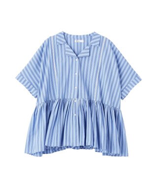 CRAFT STANDARD BOUTIQUE インド製 ペプラムブラウス Stripe
