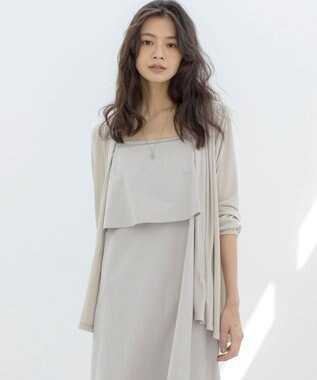 組曲 S 【WEB限定】ドレープジャージー カーディガン ベージュ系