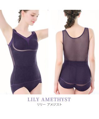 BRADELIS New York 【Yukine inc. 】ゆきねえモアソフト快適フルカップブラキャミ25 接触冷感 速乾 快適補整 ノンワイヤー ブラトップ カップ付きインナー リリーアメジスト