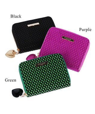 tsumori chisato CARRY つぶつぶドットプリント 小銭入れ コインケース ミニ財布 グリーン