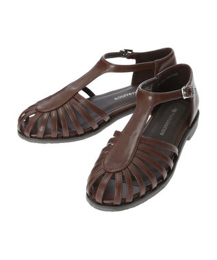 Green Parks ・ｓｏｕｖｅｎｉｒｖｅｌｌｅ　グルカストラップサンダル Brown