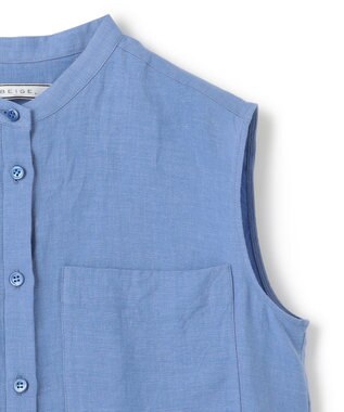 BEIGE， BASILE / バンドカラーシャツ Sax