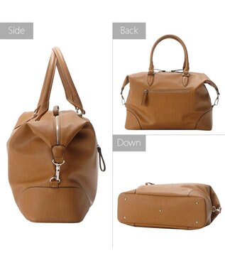 UNBILLION 【テレビ ドラマ着用アイテム】Otias アンティークタイプ合皮2WAYボストン キャメル