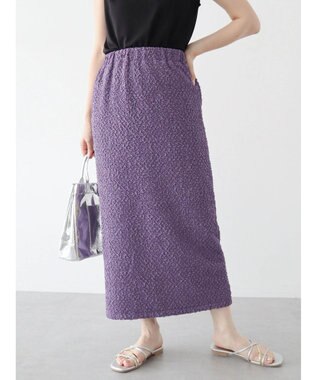 Green Parks BEST PRICE フクレジャガードIラインスカート Purple