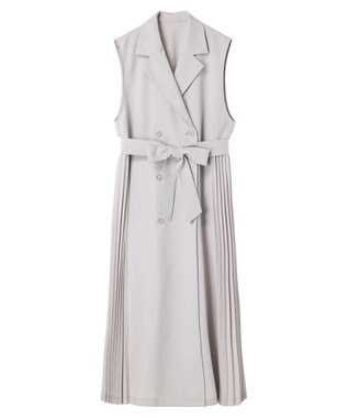 earth music&ecology サイドプリーツジレンチ Gray