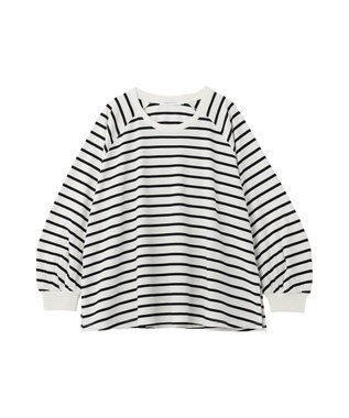 AMERICAN HOLIC フレアラグランボーダーロンＴ Off White