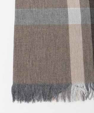 JOSEPH ABBOUD 【イタリア製】ビックランダムチェック ストール ダークブラウン系4