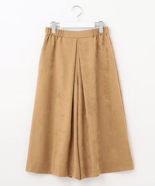 自由区 L 【洗える】ライトスエード キュロット キャメル系