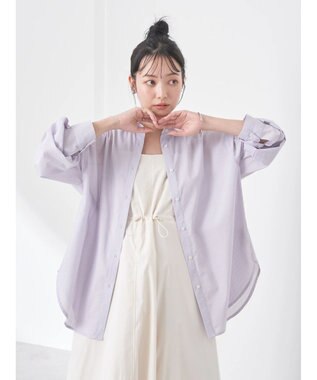 earth music&ecology ＴＲキュプラレギュラーシャツ Lavender