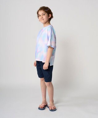 OP／FILA 【RUSTY】ニコちゃん×タイダイ柄半袖Tシャツ パープル