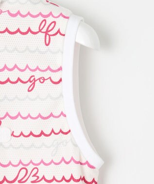 23区GOLF 【WOMEN】ウェーブロゴプリントノースリーブシャツ ピンク系5