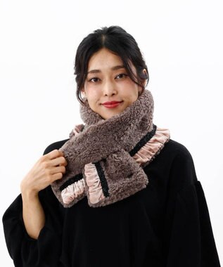 AURORA 【 ANNA SUI（アナ スイ）】エコファー差込みマフラー(WASH)