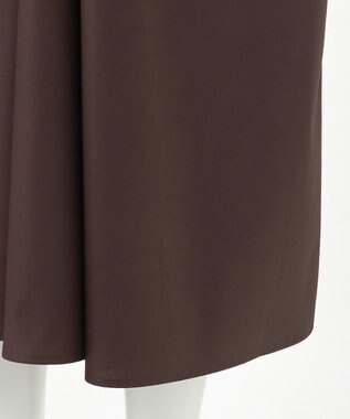 23区 【R(アール)】ルミナスコットン フロントフリル ワンピース ダークブラウン系