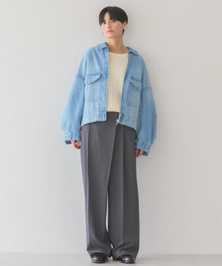 AMERICAN HOLIC デニムショートブルゾン Light Indigo