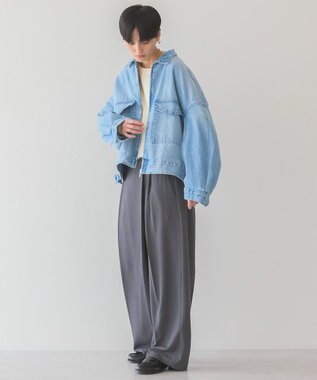 AMERICAN HOLIC デニムショートブルゾン Light Indigo