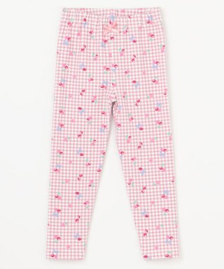ANY KIDS 総柄フルレングスレギンス ピンク×ギンガム