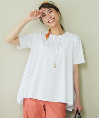 【GLOW6月号掲載/汗じみ防止】スムースデザイン フレア  Tシャツ