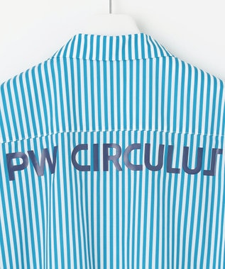 PW CIRCULUS 【高通気 / 軽撥水 / 軽量のDotAir 使用】【MEN】ストライプ柄オープンカラー サックスブルー系2