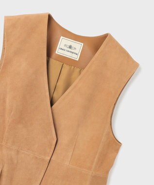 GRACE CONTINENTAL ルーズスエードジレジャケット キャメル