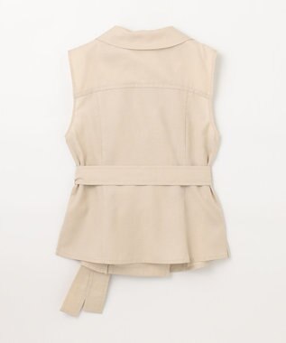 GRACE CONTINENTAL リネンタッチダブルブラウス ベージュ