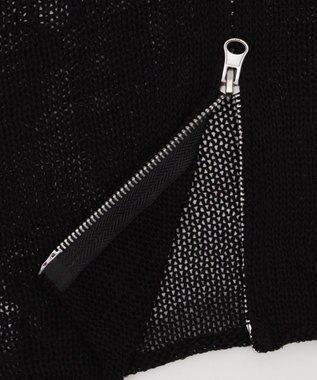 WEGO ダメージメッシュショートパーカー ブラック