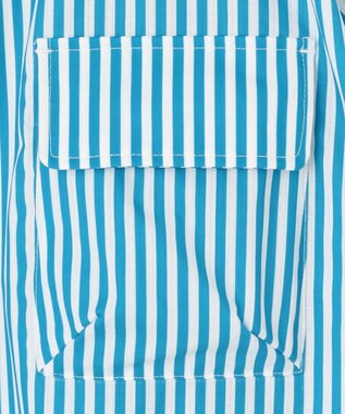 PW CIRCULUS 【高通気 / 軽撥水 / 軽量のDotAir 使用】【MEN】ストライプ柄オープンカラー サックスブルー系2