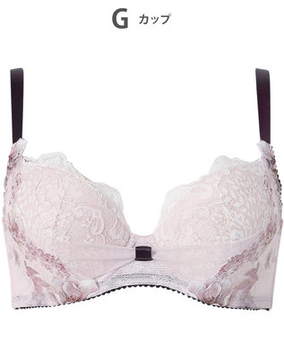 WACOAL ブラジャー 【リボンブラ 脇すっきり】 脇高設計 着やせシルエット 動いても谷間キープ Gカップまで対応 大きいサイズ レディース BXB443 /ワコール