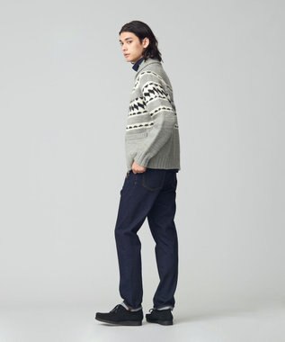 J.PRESS MEN ローゲージスラブ カウチンセーター ライトグレー系
