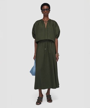 JOSEPH コットンサティーンスカート MANAR　 Palm Leaf