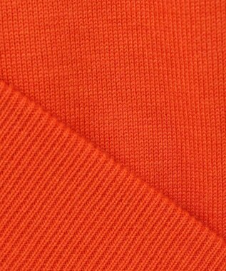 PW CIRCULUS 【WOMEN】【洗える】ロゴ ラグランスリーブ クルーネック ニット オレンジ系