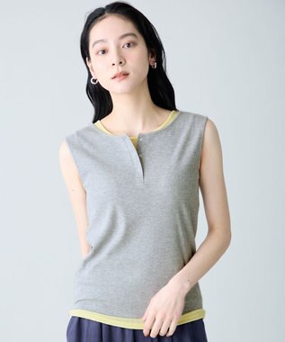 ANY 【2SET】ツインセットヘンリーネックタンクトップ