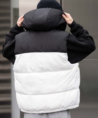 WEGO 【25年秋冬新作/ユニセックス着用ITEM/MLサイズ展開】2WAYパファーベスト ホワイト