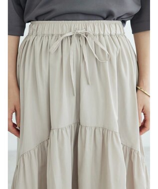 CRAFT STANDARD BOUTIQUE リバーシブルチュールスカート Gray Beige