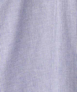 ANY 【手洗い可】コットンリネンブラウス オフ×ブルー